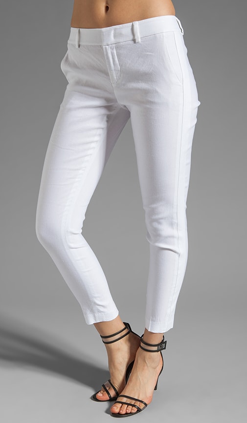 Linen Sportswear Solid Strapping Pant