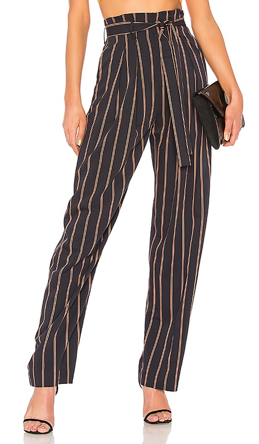 belted striped pants