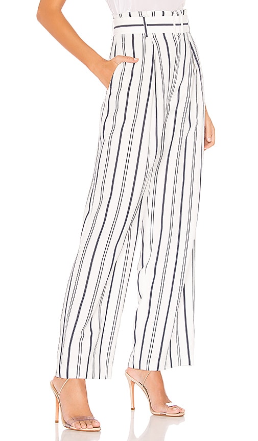 vince dobby stripe belted pants