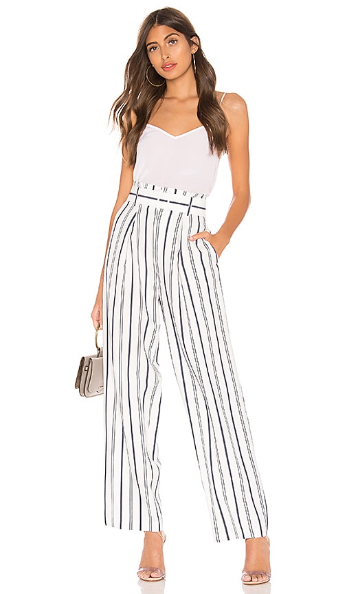 vince dobby stripe belted pants