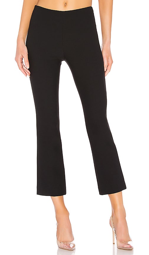 black cropped flare pants