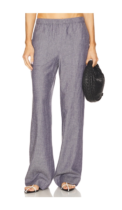 Mid Rise Casual Pull On Pant in Navy. - size M (also in S, XL, XS, XXS) - Vince - Modalova