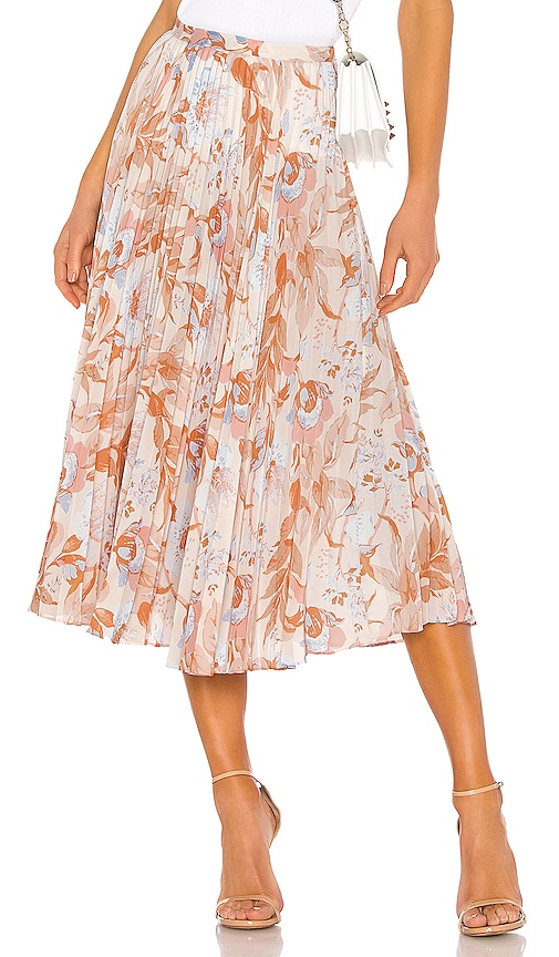 Marine Garden Pleated Skirt