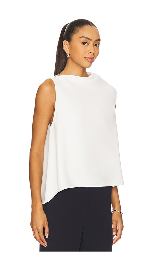 Vince A-line Asymmetrical Draped Top In White