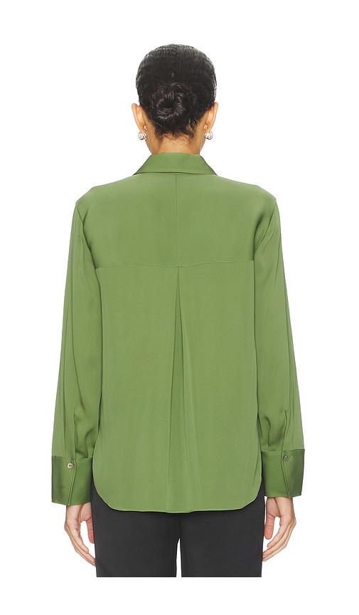  Vince Long Sleeve Button Down Blouse In Green. Größe Xs. Also In S, M, L. 