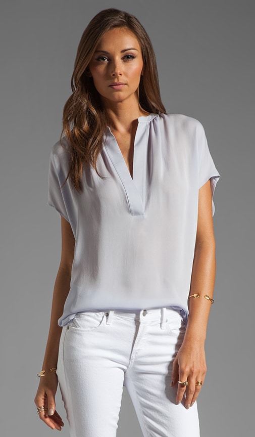Silk Cap Sleeve Popover Top