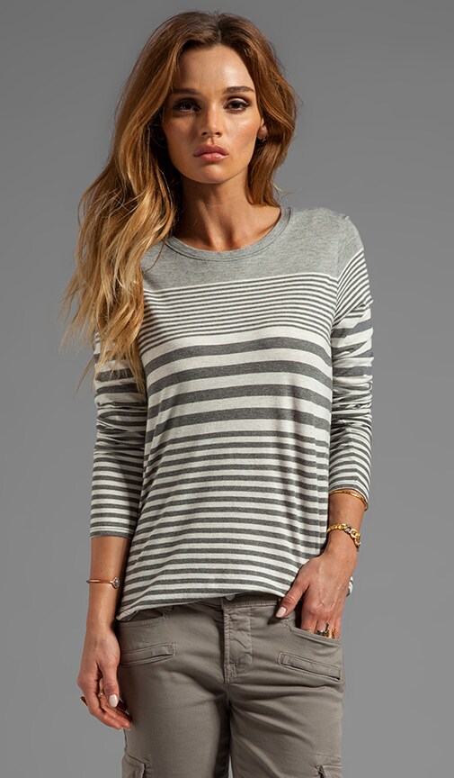 Variagated Stripe Shirt Tail