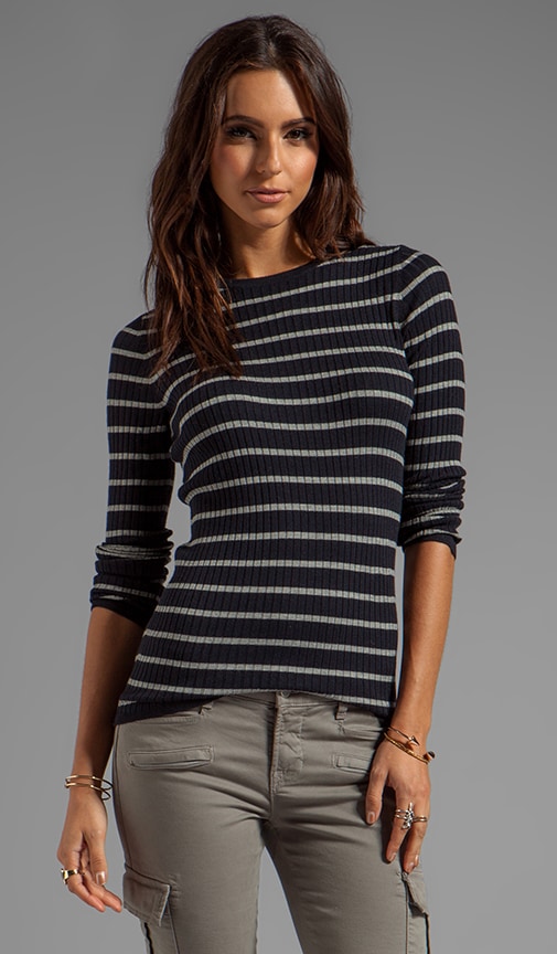 Striped Long Sleeve Crew