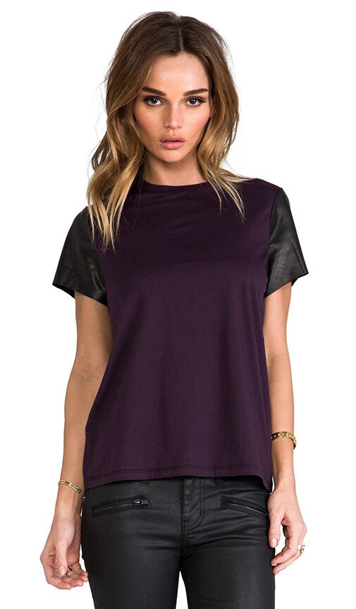 Leather Sleeve Tee