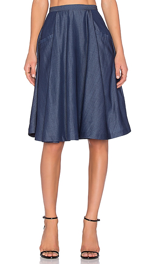 VIVIAN CHAN Mia Skirt in Brewing Blue