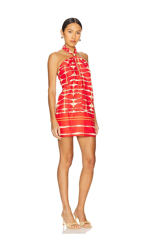 Vix Swimwear Agni Aster Cotton Cover-up Minidress In Agni