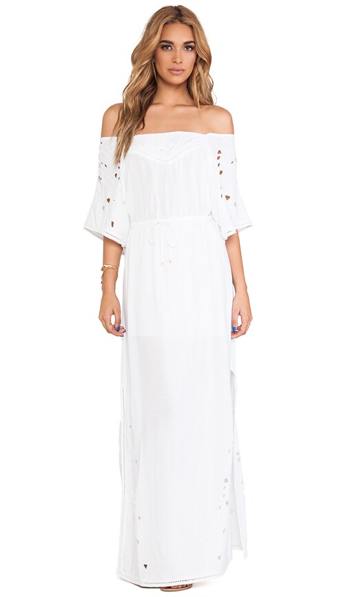 Vix Swimwear Paola Long Dress in Solid White