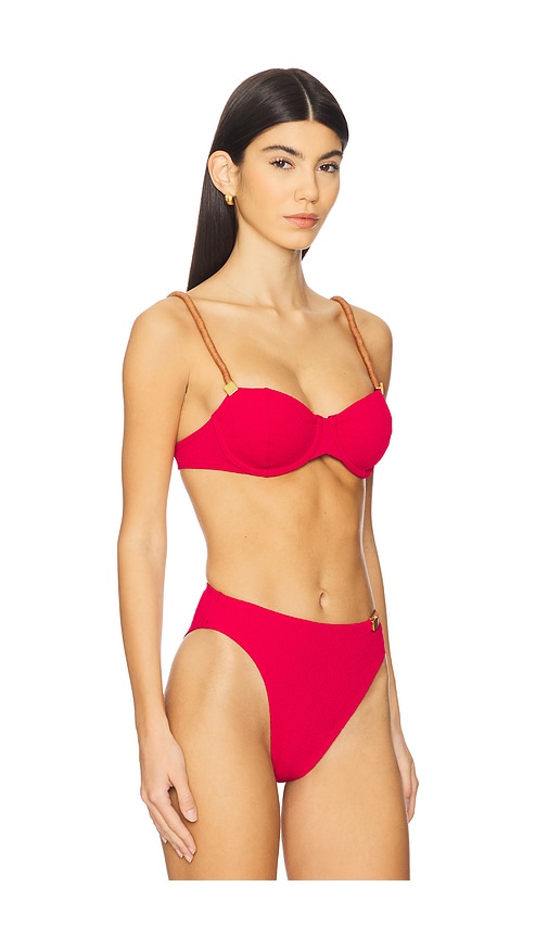 Vix Swimwear Aika Mel Bikini Top In Red