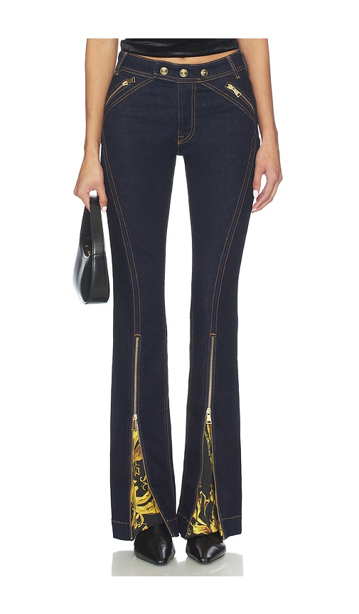 Versace Jeans Couture 5 Pocket Pant In Blue