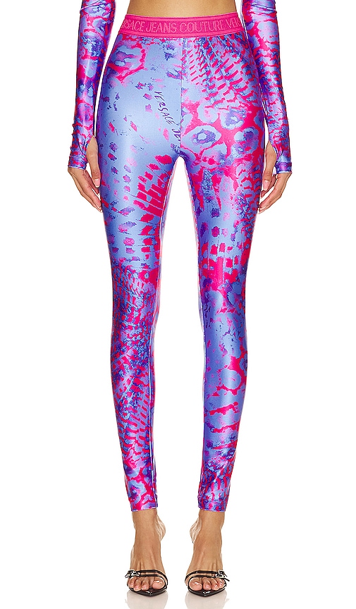 Versace Jeans Couture Leggings In Purple