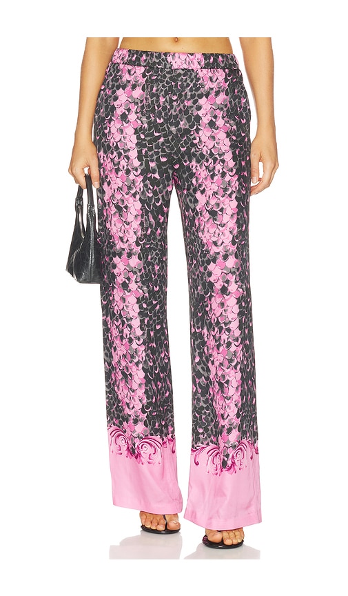 Versace Jeans Couture Reptile Scale Pant in Black,Pink. - size 42 (also in 40)
