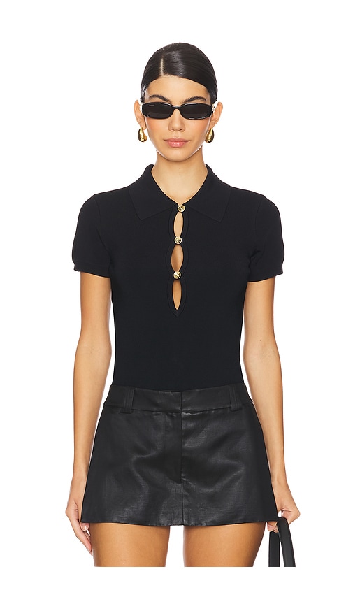 Shop Versace Jeans Couture Knitwear Bodysuit In Black