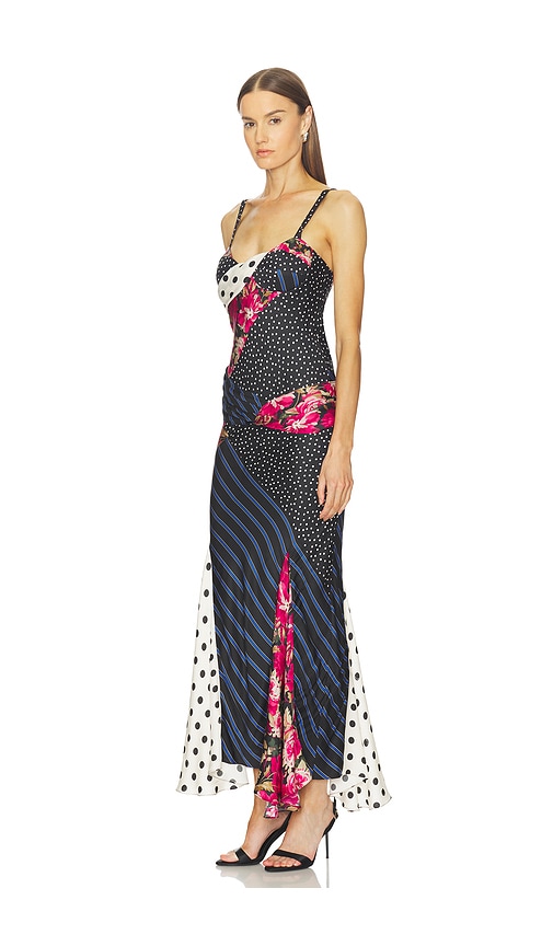  Vaillant Asymmetrisches Patchwork-kleid In Black. Größe 36. Also In 38, 40. 