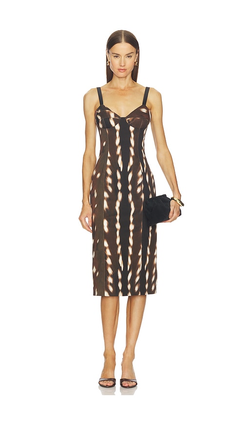 Vaillant Drill Bustier Midi Dress