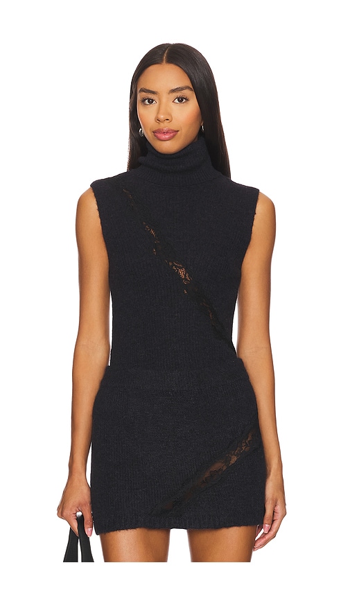 Shop Vaillant Turtleneck Vest In Black