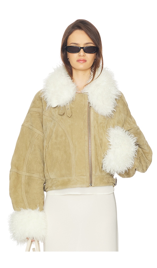 Vaillant Aviator Jacket Suede Leather in Clay