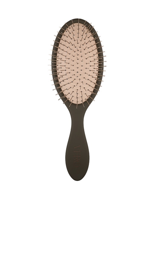 Vero Lineage Glide Metal Detangling Brush in Brown.