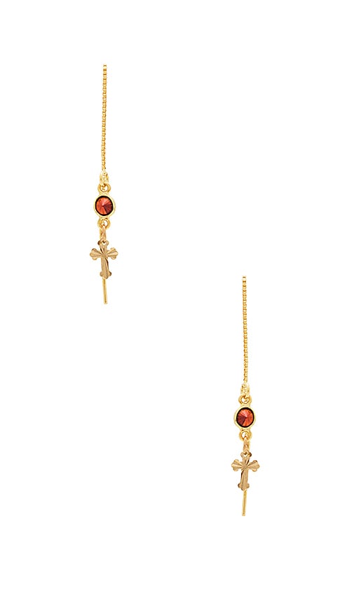 Vanessa Mooney The Etta Threader Earrings in Gold