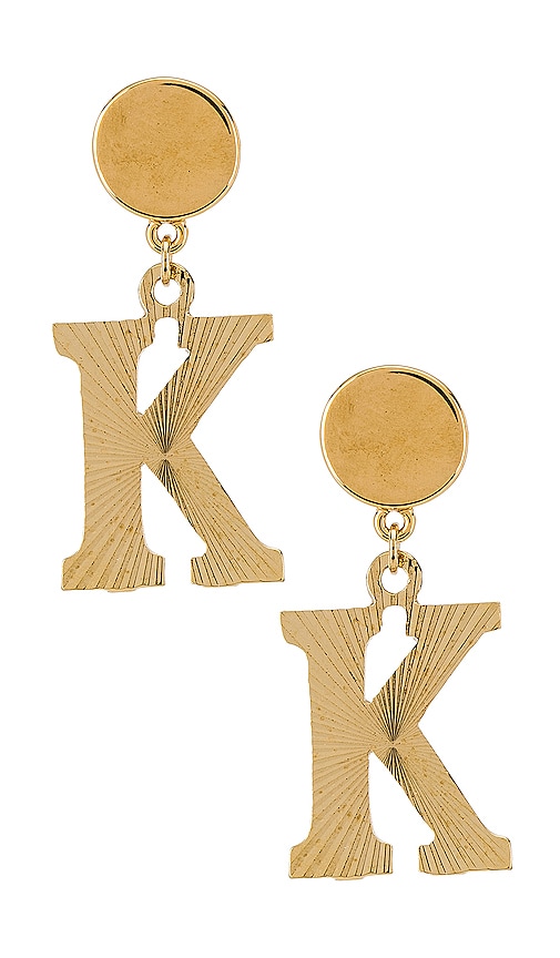 The Illusion K Initial Earrings