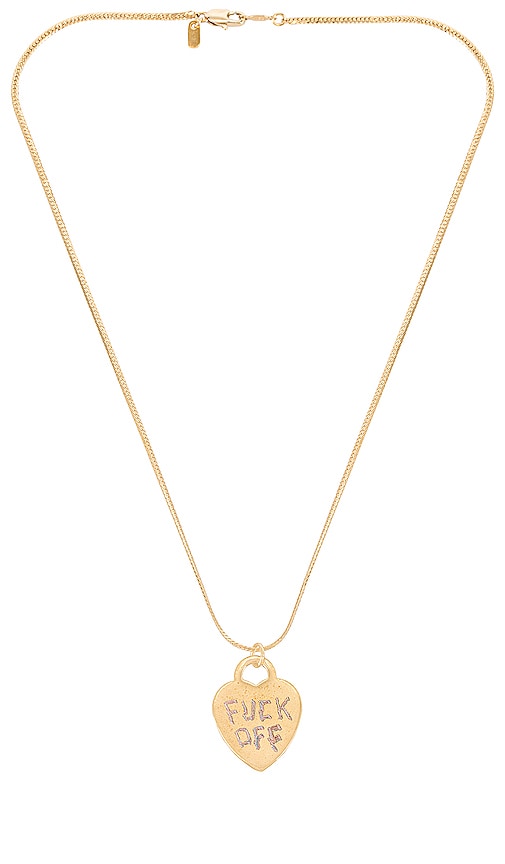 Click to view more detailed imagery on our partner's website Vanessa Mooney Fuck Off Necklace In Gold