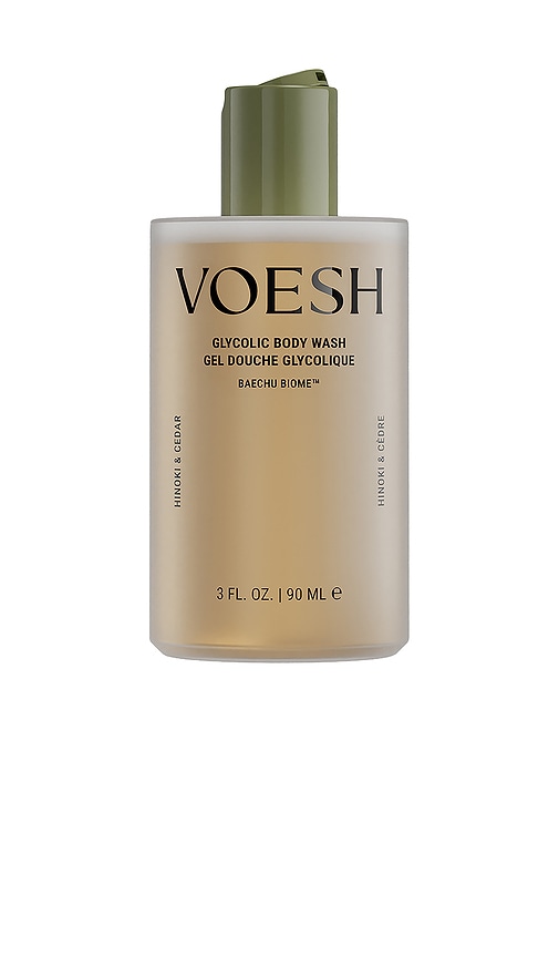 VOESH Travel Glycolic Body Wash in Hinoki  Cedar