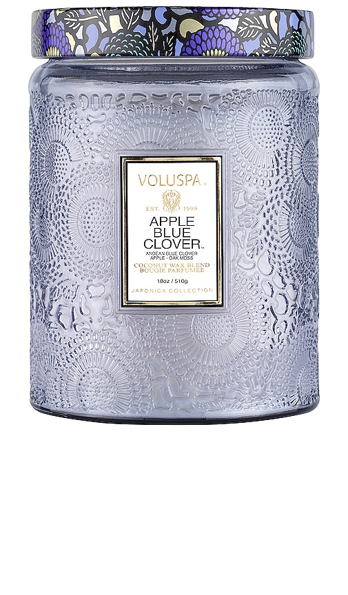 Voluspa Apple Blue Clover Large Jar Candle