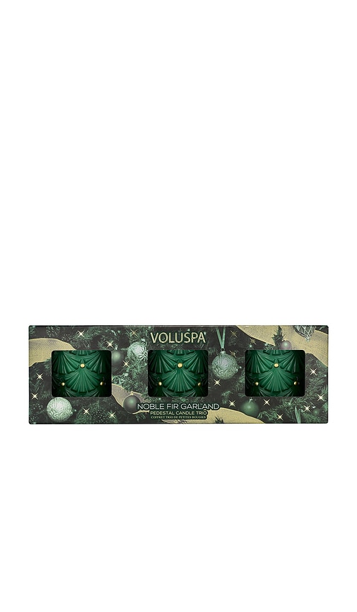 Voluspa Noble Fir Garland 3 Pedestal Set