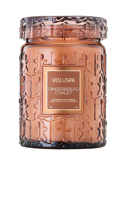 Voluspa Gingerbread Chalet Large Jar Candle In Brown