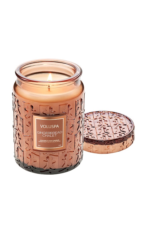 Voluspa Gingerbread Chalet Large Jar Candle In Brown