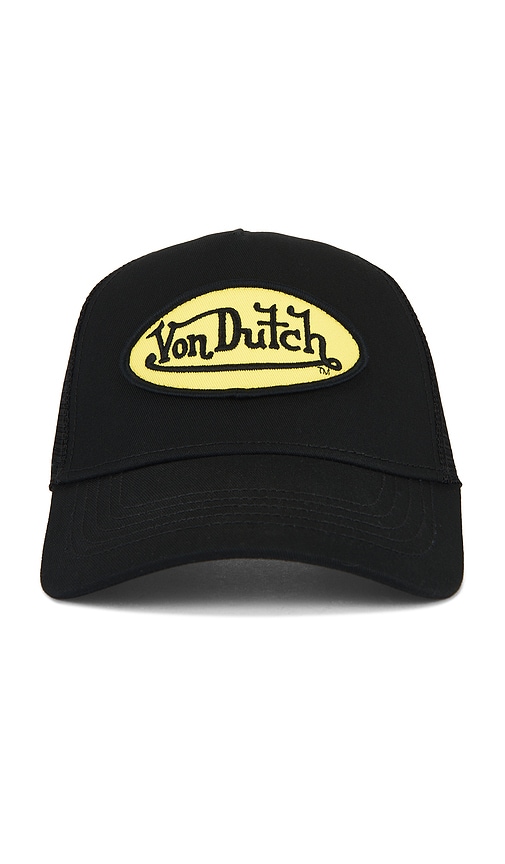 Staple Trucker Hat in Black.