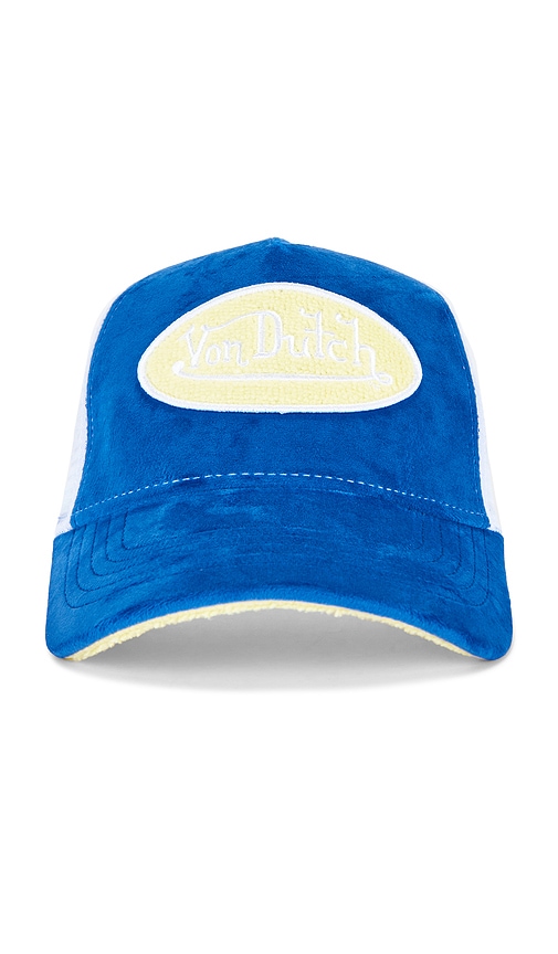 Von Dutch blue and yellow chenille trucker hat VON DUTCH Chenille Trucker Hat - NAVY COMBO - ONE SIZE | Tillys main image 3