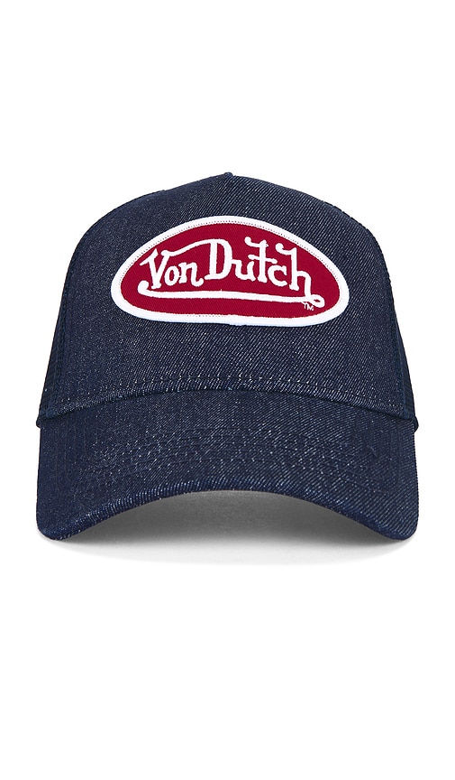 Textile Trucker Hat in Blue.