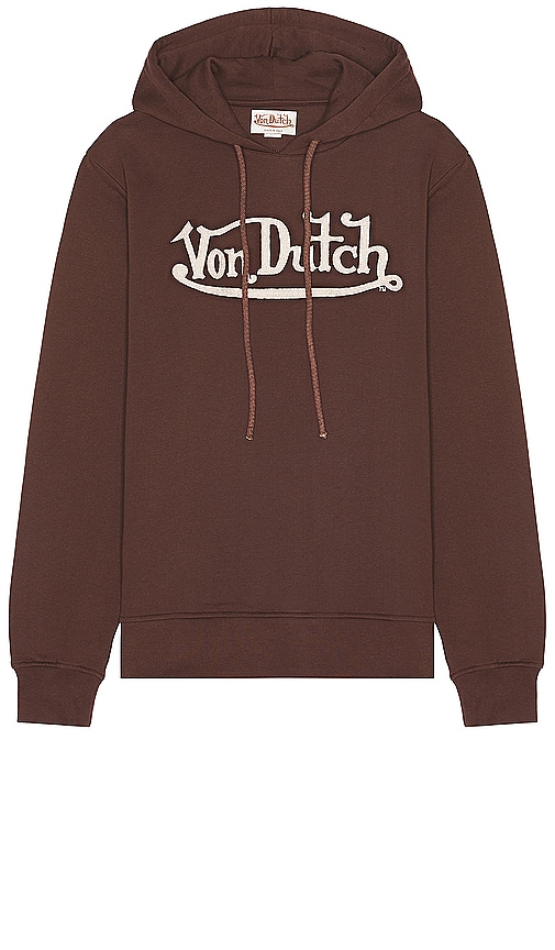 Shop Von Dutch Oversized Hoodie In Brown