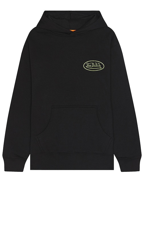 Shop Von Dutch Custom Motors Graphic Hoodie In Black & Dark Green