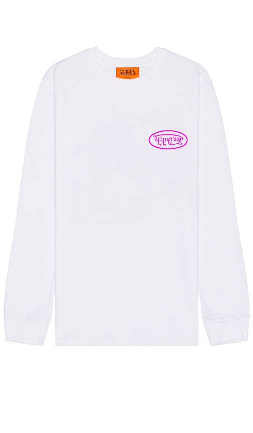 Shop Von Dutch Biker Shop Graphic Long Sleeve Tee In White