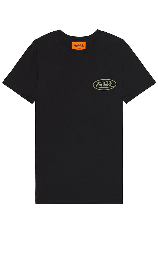 Shop Von Dutch Custom Motors Graphic Tee In Black & Dark Green