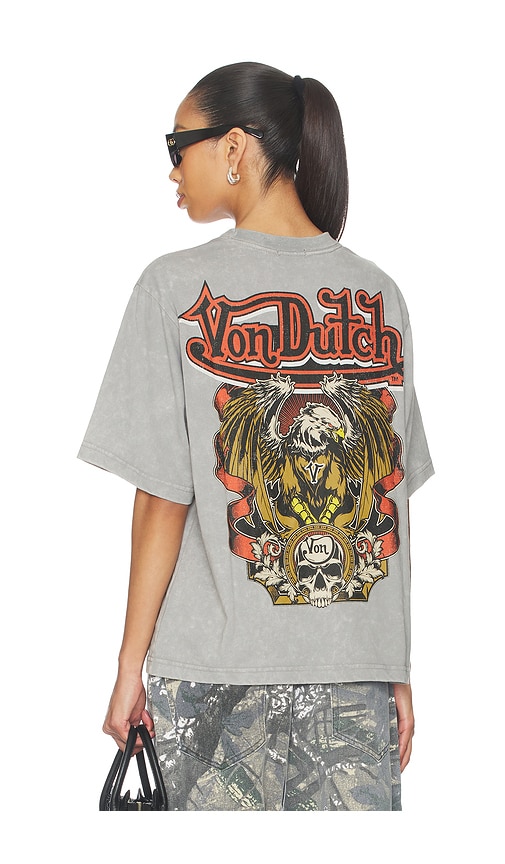 Von Dutch Eagle Skull Boxy Crop Tee