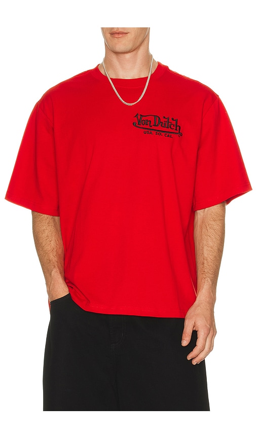 Von Dutch Embroidered Logo Boxy Crop Tee