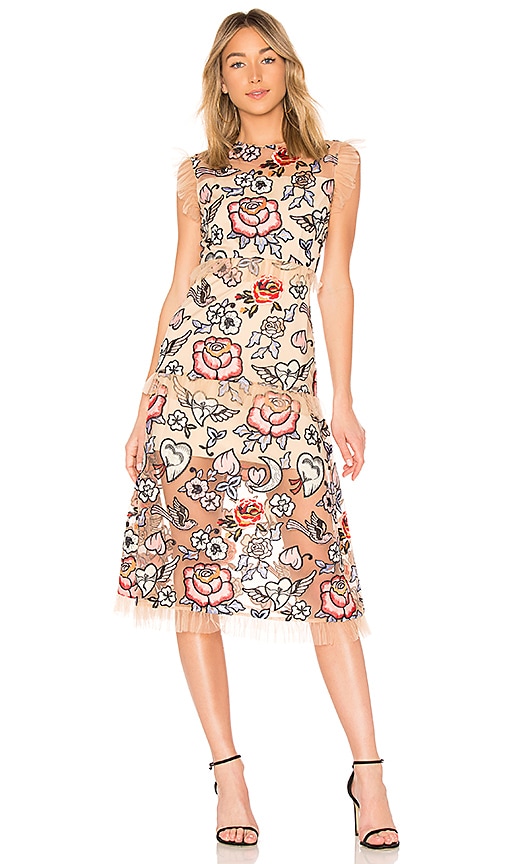 vone blushing floral sheath