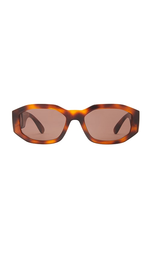 Versace Biggie Oval Sunglasses In Brown