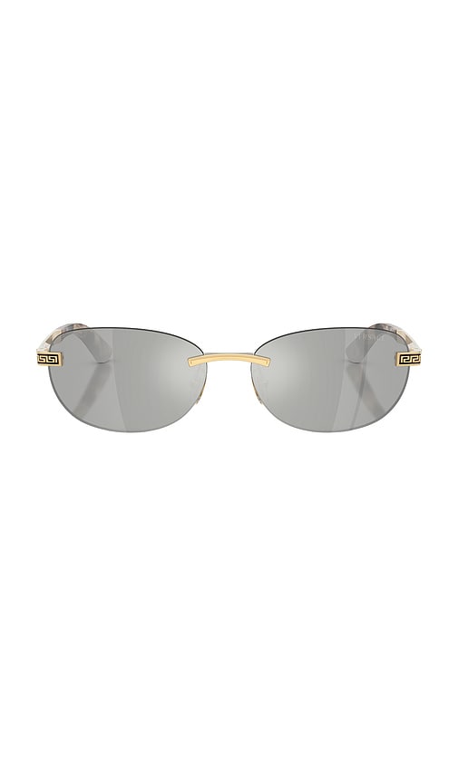 Oval Sunglasses by VERSACE in Gold Versace