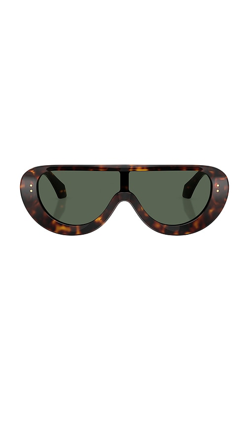 Shield Sunglasses by VERSACE in Dark Havana