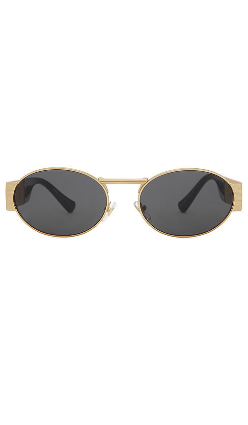 VERSACE Oval Sunglasses in Gold & Dark Grey