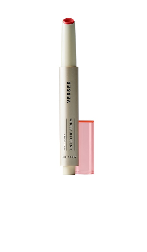 VERSED Soft Gloss Tinted Lip Serum in Flamingo.