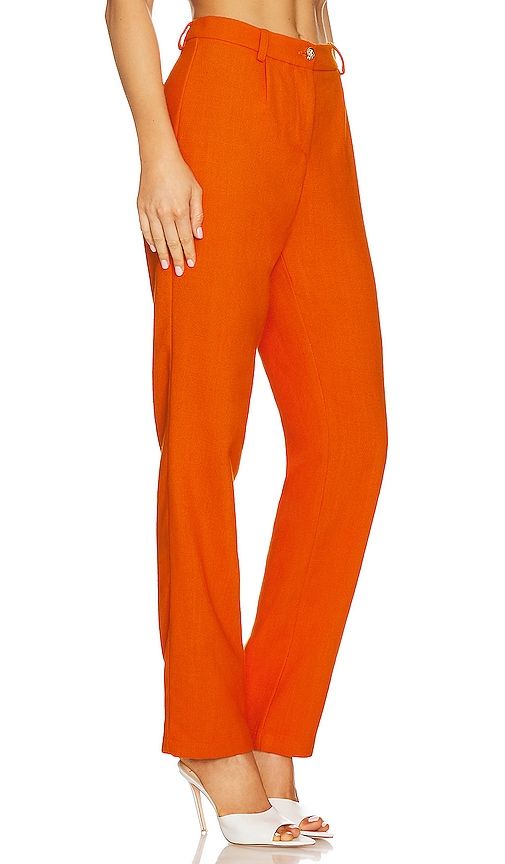 Shop Valentina Shah Parker Pants In Sunset Orange